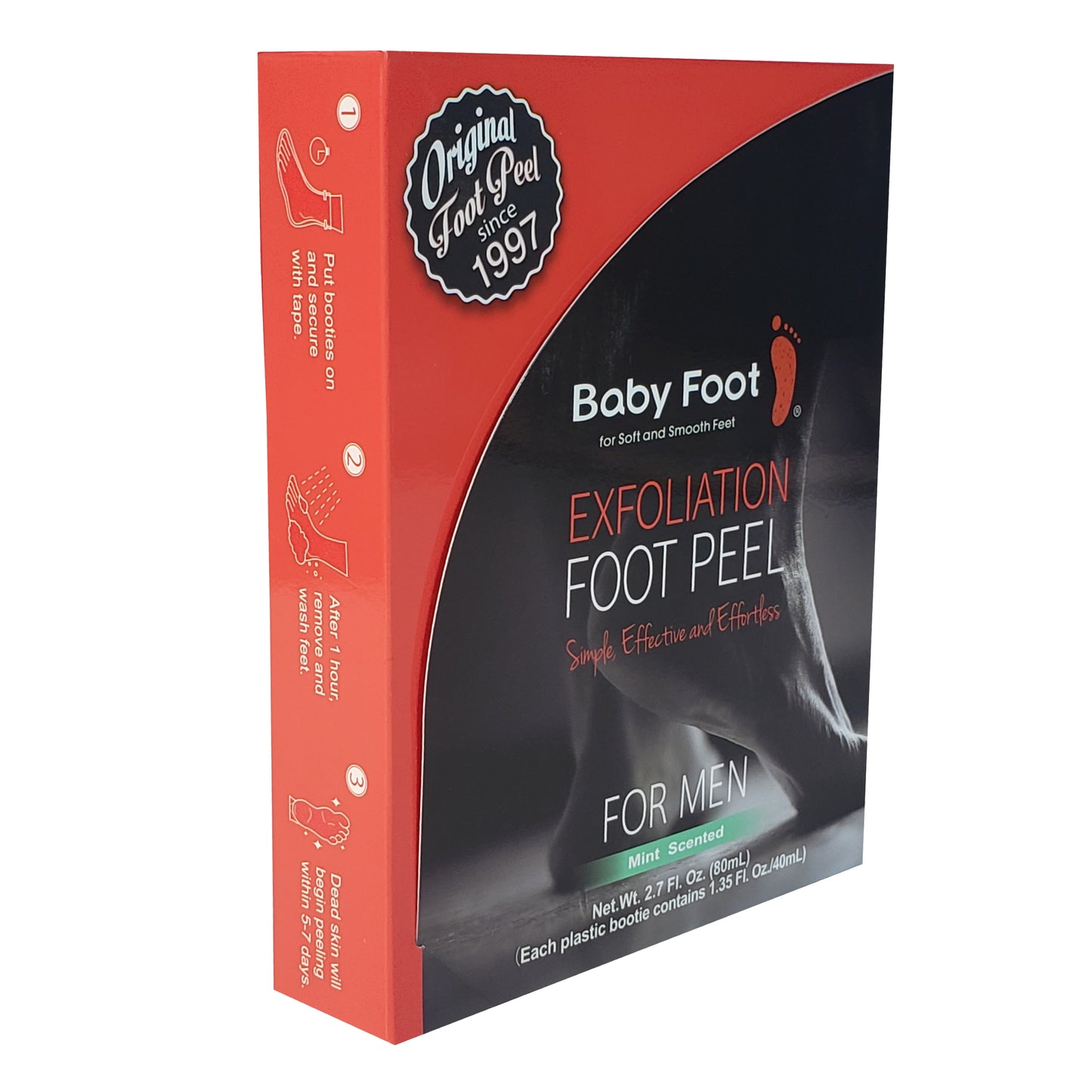 Baby Foot Exfoliation Foot Peel for Men - Mint Scented