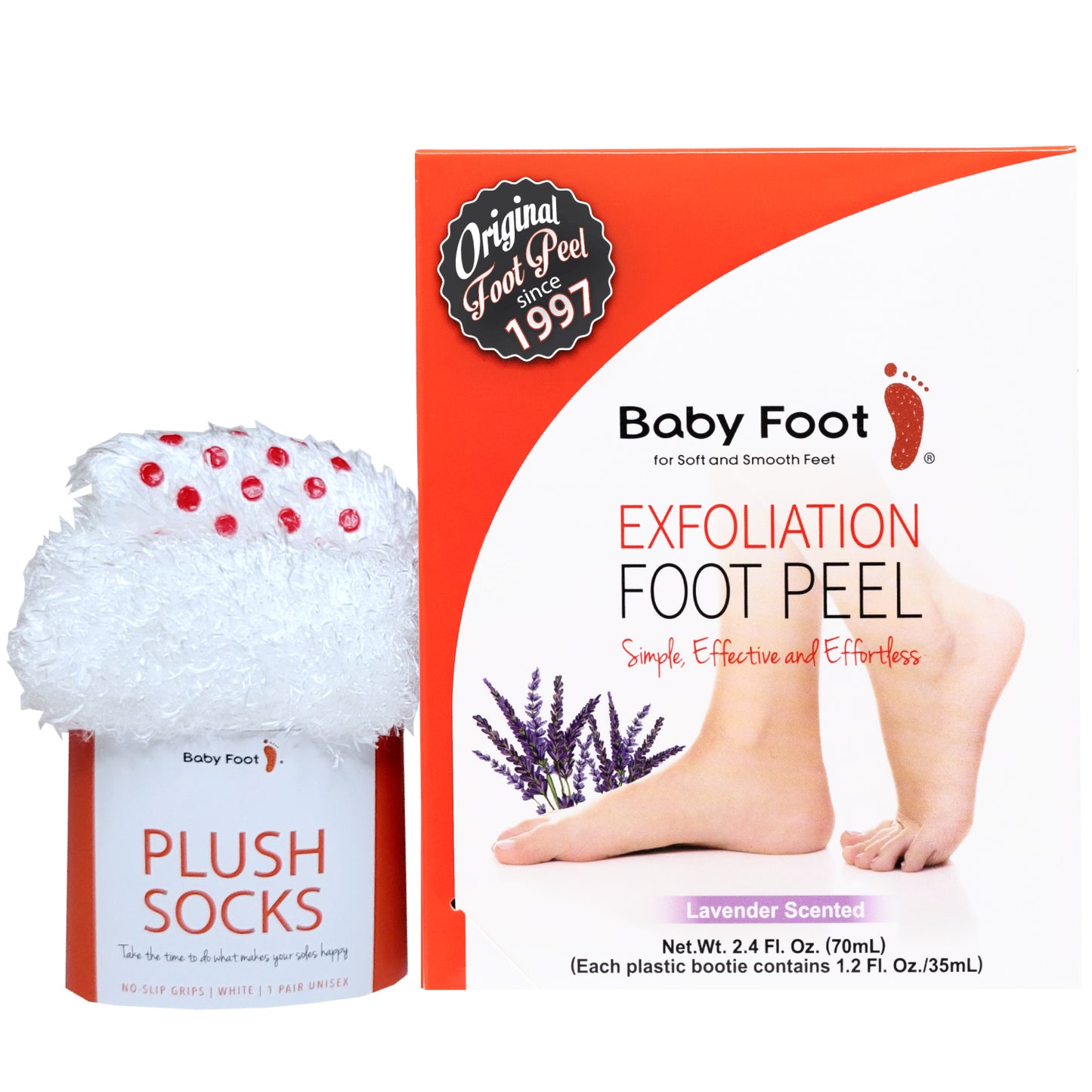 Original Foot Peel + White Plush Socks