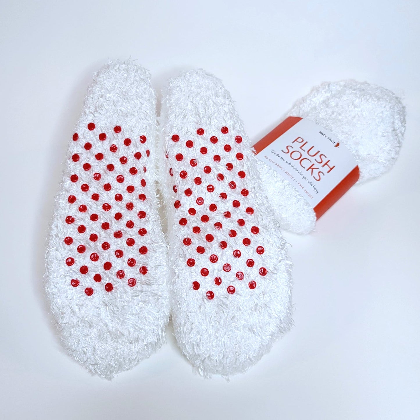 Baby Foot Moisturizing Foot Mask and White Plush Socks
