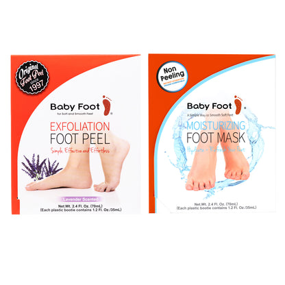 Exfoliation Foot Peel + Moisturizing Foot Mask Bundle