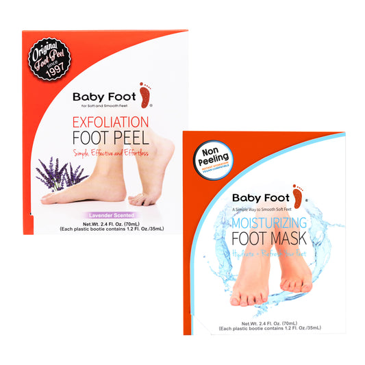 Exfoliation Foot Peel + Moisturizing Foot Mask Bundle