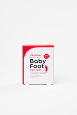 Baby Foot Original Exfoliating Foot Peel in a 60-minute kit, designed to remove dead skin and leave feet smooth and refreshed.