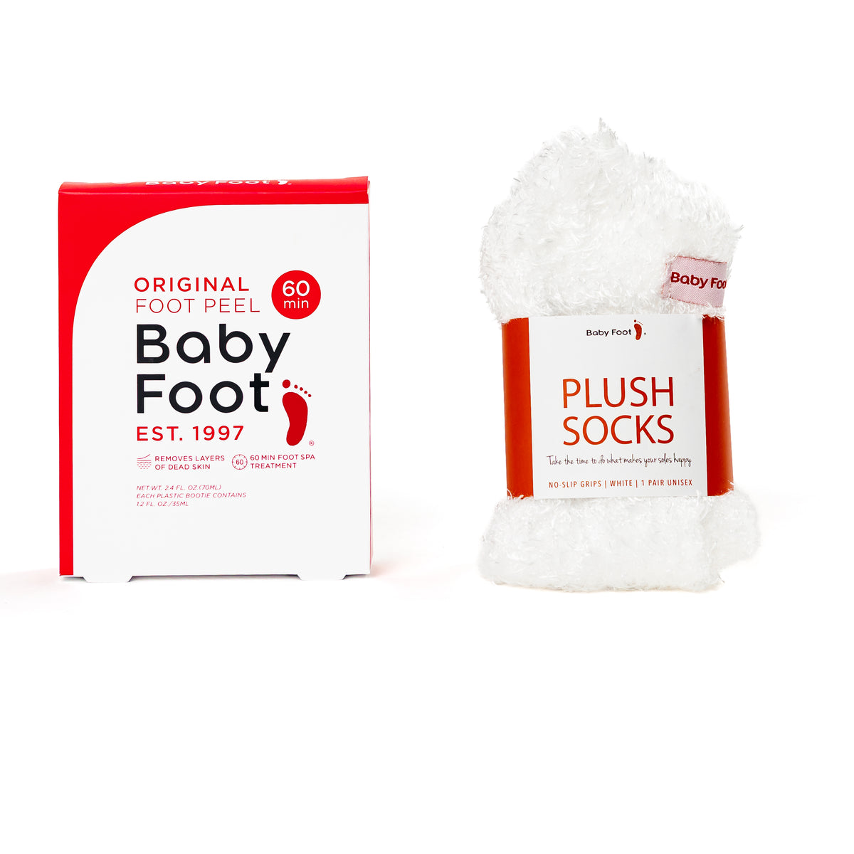 Original Foot Peel + White Plush Socks