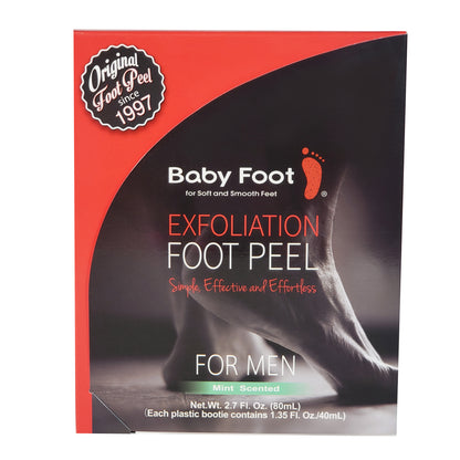 Baby Foot Exfoliation Foot Peel for Men  -  Mint Scented